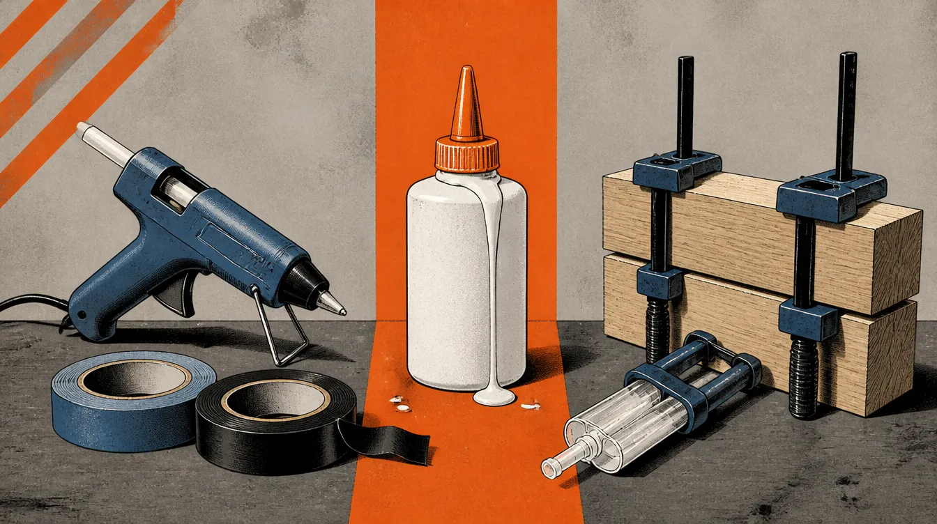 Adhesives, Glue & Tape head-to-head testing illustration